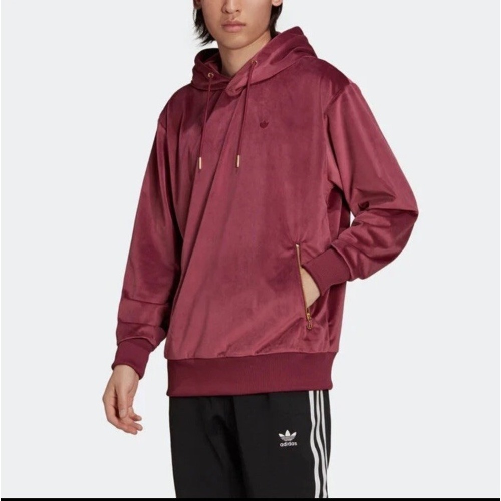 NWOT adidas Originals Men's Adicolor Plush Velour Hoodie H09178